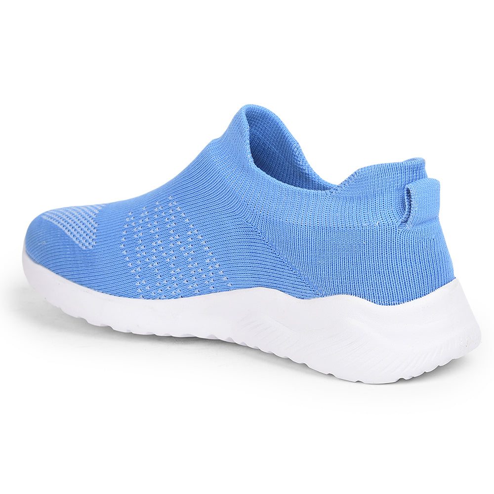 Force 1 Sports Non Lacing Shoe For Ladies ( S.Blue ) Rose-1E By Liberty