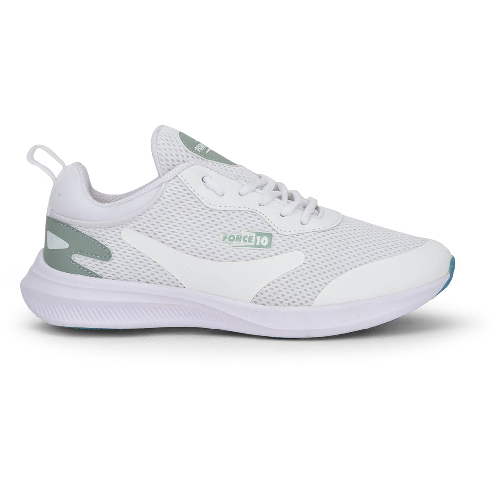 Force 1 Sports Walking Shoes For Men (White) READY-E By Liberty