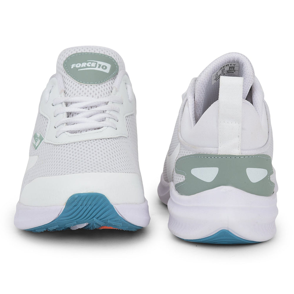 Force 1 Sports Walking Shoes For Men (White) READY-E By Liberty