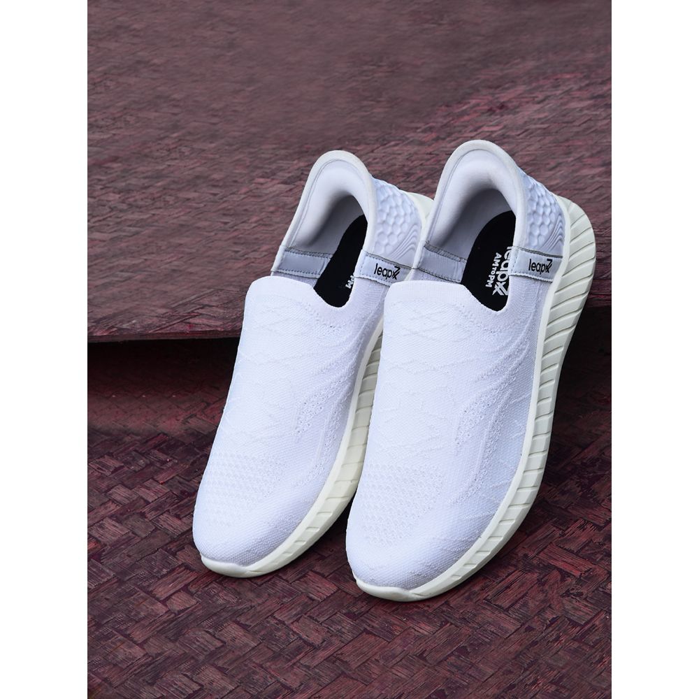 Buy Leap7x By Liberty Men EZZER-8EB White Sports Non Lacing Shoes