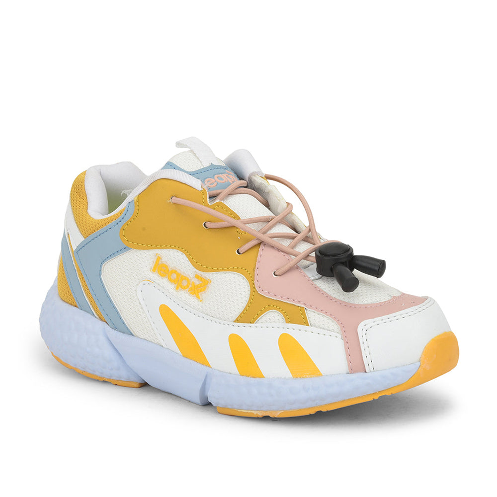 Leap7x Sports Lacing Shoes For Kids (White) CARRY-5 By Liberty