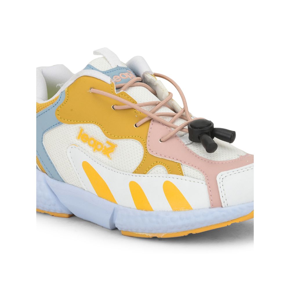 Leap7x Sports Lacing Shoes For Kids (White) CARRY-5 By Liberty