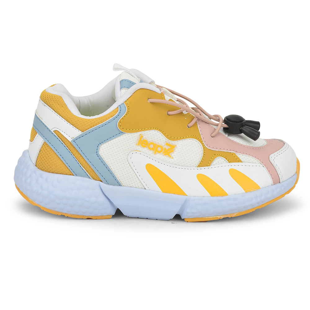 Leap7x Sports Lacing Shoes For Kids (White) CARRY-5 By Liberty