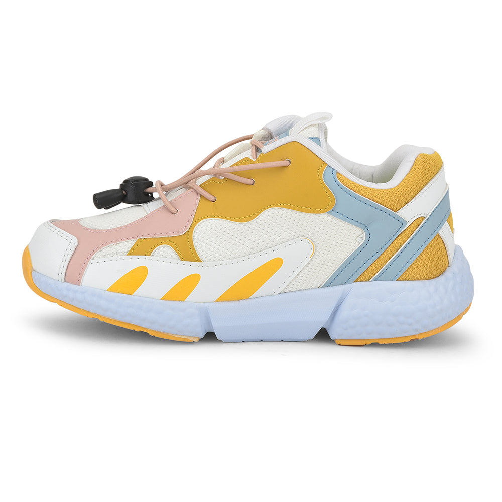 Leap7x Sports Lacing Shoes For Kids (White) CARRY-5 By Liberty