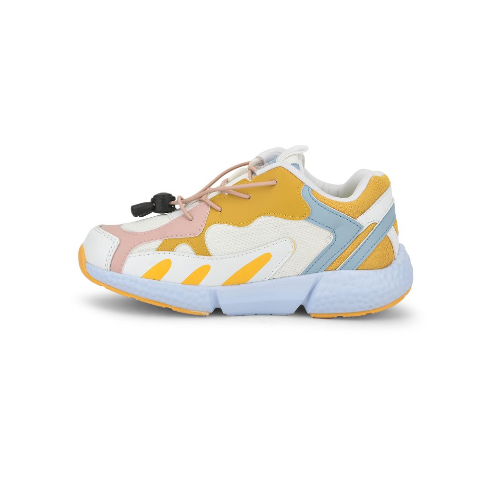 Leap7x Sports Lacing Shoes For Kids (White) CARRY-5 By Liberty