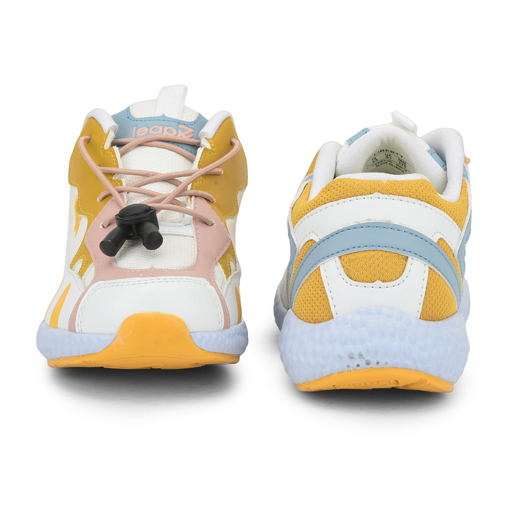 Leap7x Sports Lacing Shoes For Kids (White) CARRY-5 By Liberty