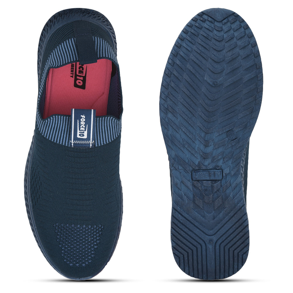 Force 1 Sports Non Lacing Shoe For Ladies (T.Blue) GRACE-4 By Liberty