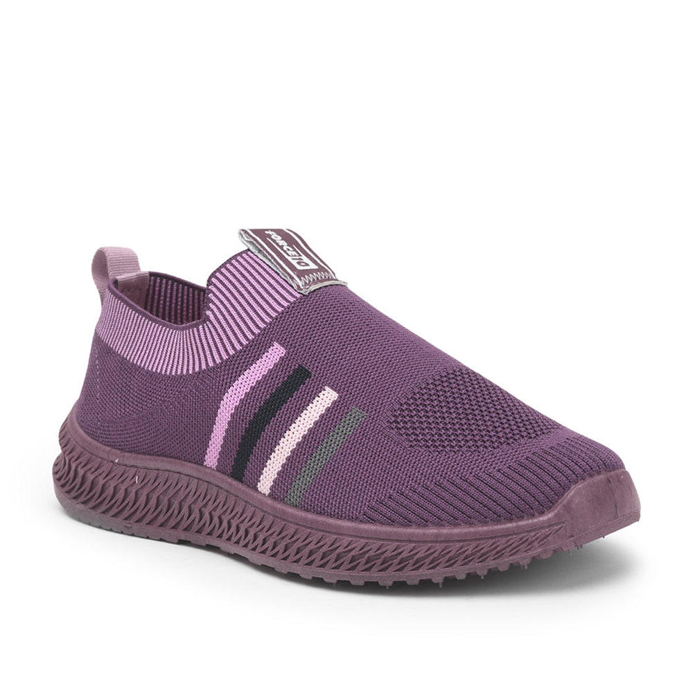 Force 1 Casual Non Lacing Shoes For Ladies (Purple) REEMO-1E By Liberty