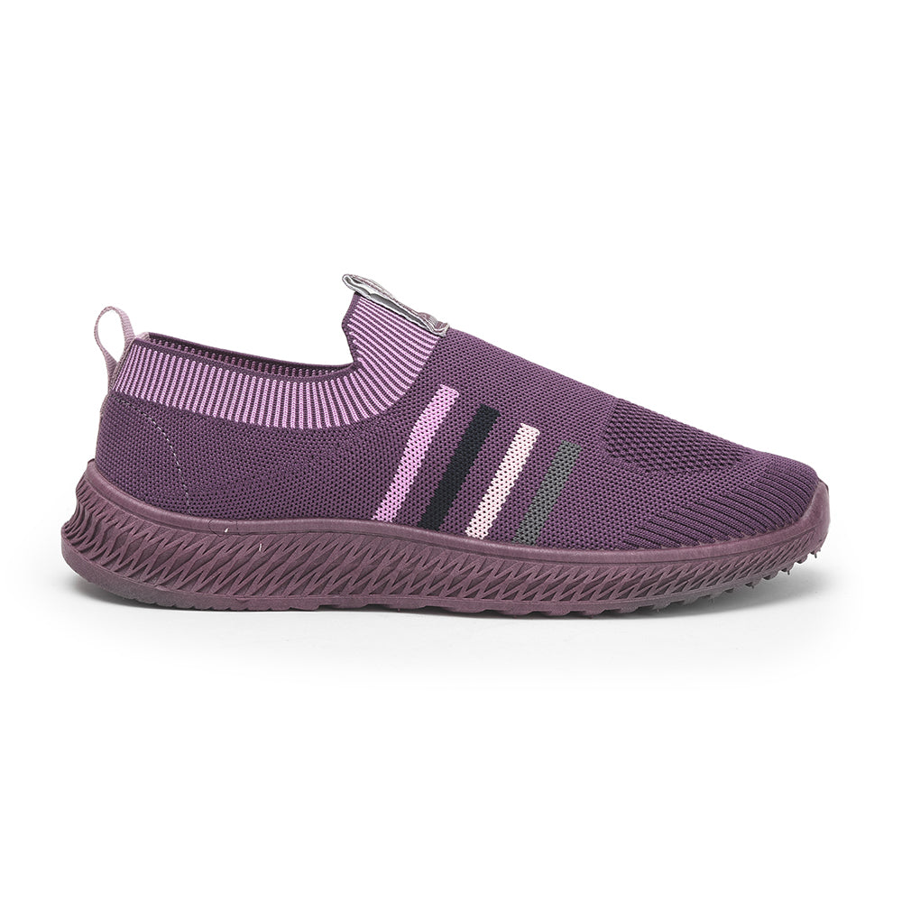 Force 1 Casual Non Lacing Shoes For Ladies (Purple) REEMO-1E By Liberty