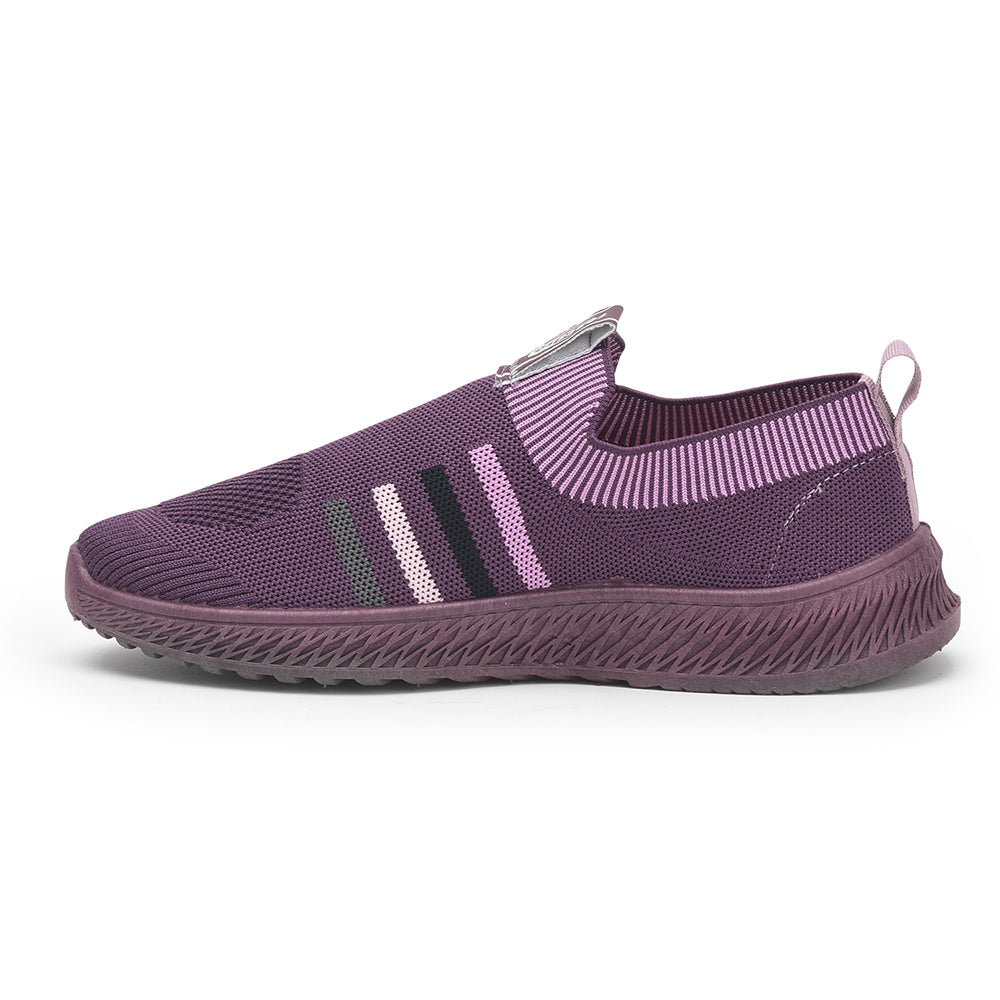 Force 1 Casual Non Lacing Shoes For Ladies (Purple) REEMO-1E By Liberty