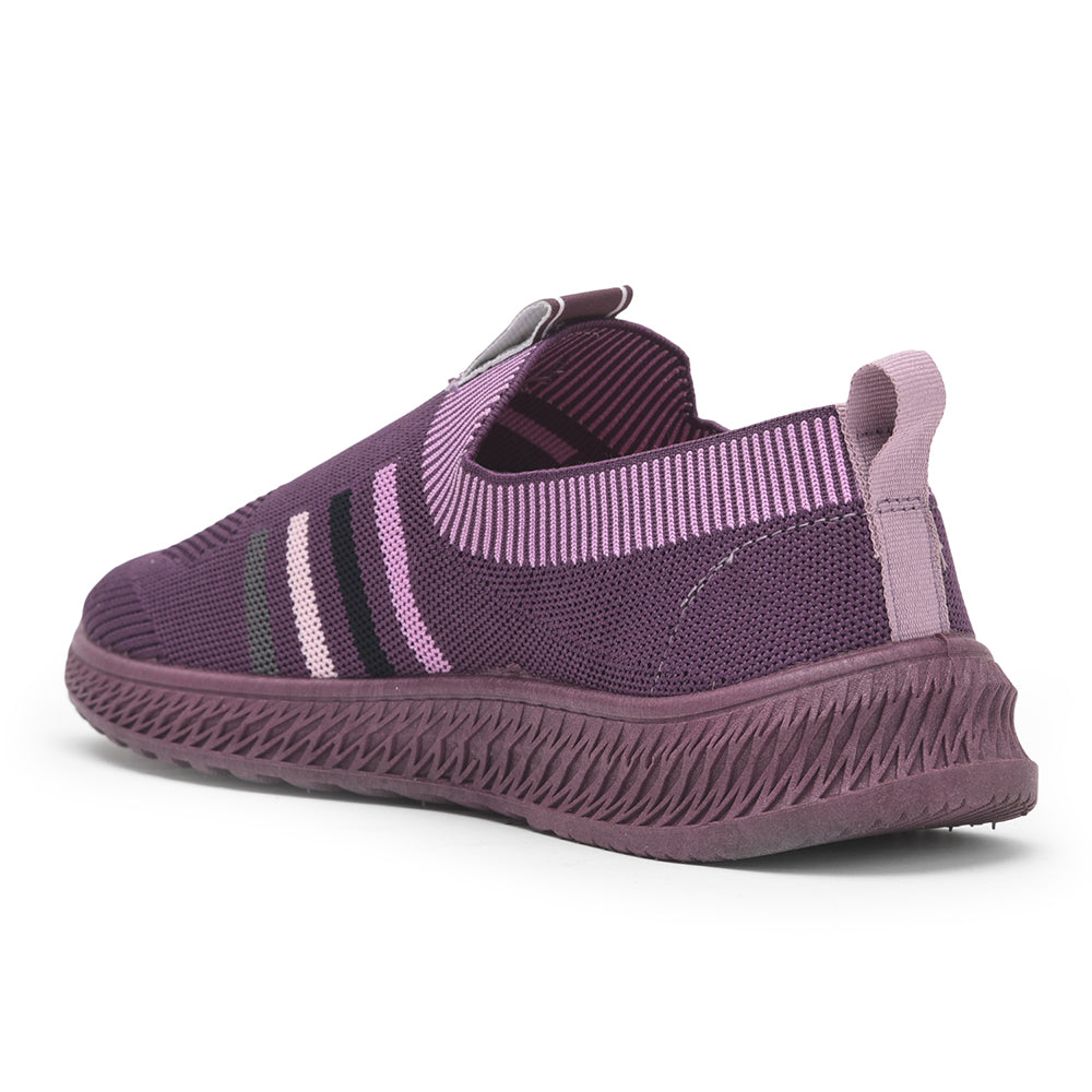 Force 1 Casual Non Lacing Shoes For Ladies (Purple) REEMO-1E By Liberty
