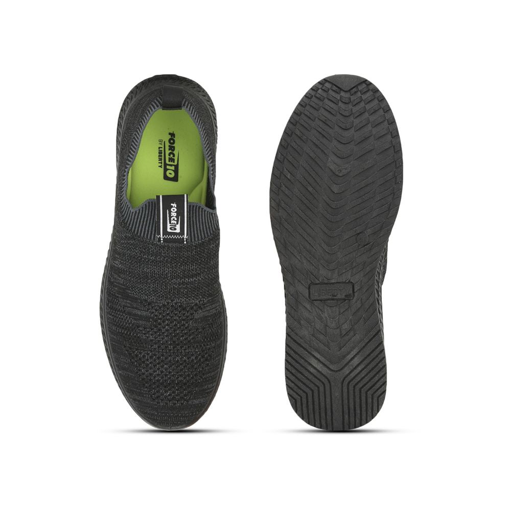 Force 1 Sports Non Lacing Shoe For Men (Black) ROKKY-1 By Liberty