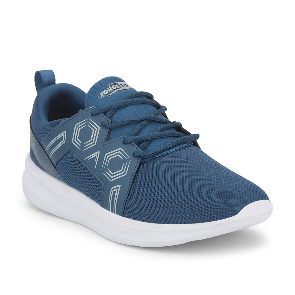 Force 1 Lacing Teal Blue Casual Shoes For Men SAMUEL-E By Liberty