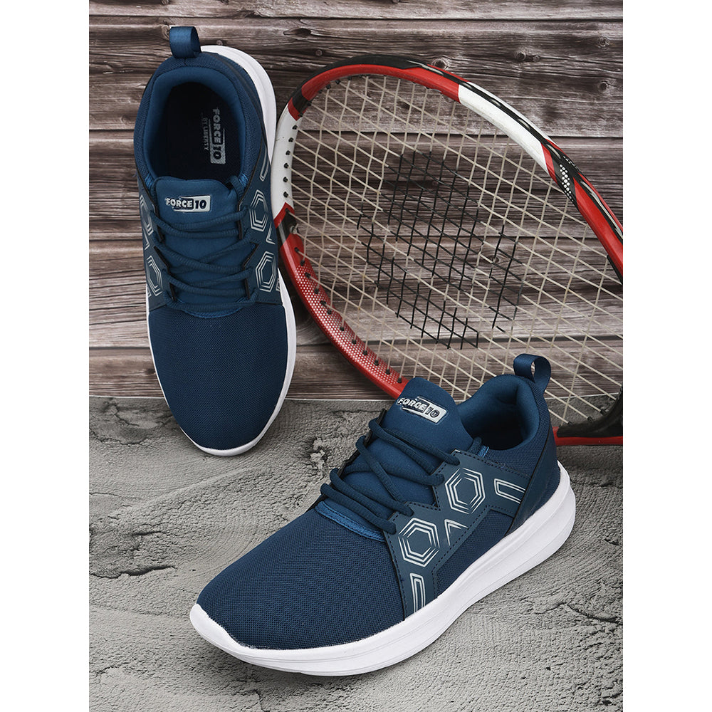 Force 1 Lacing Teal Blue Casual Shoes For Men SAMUEL-E By Liberty