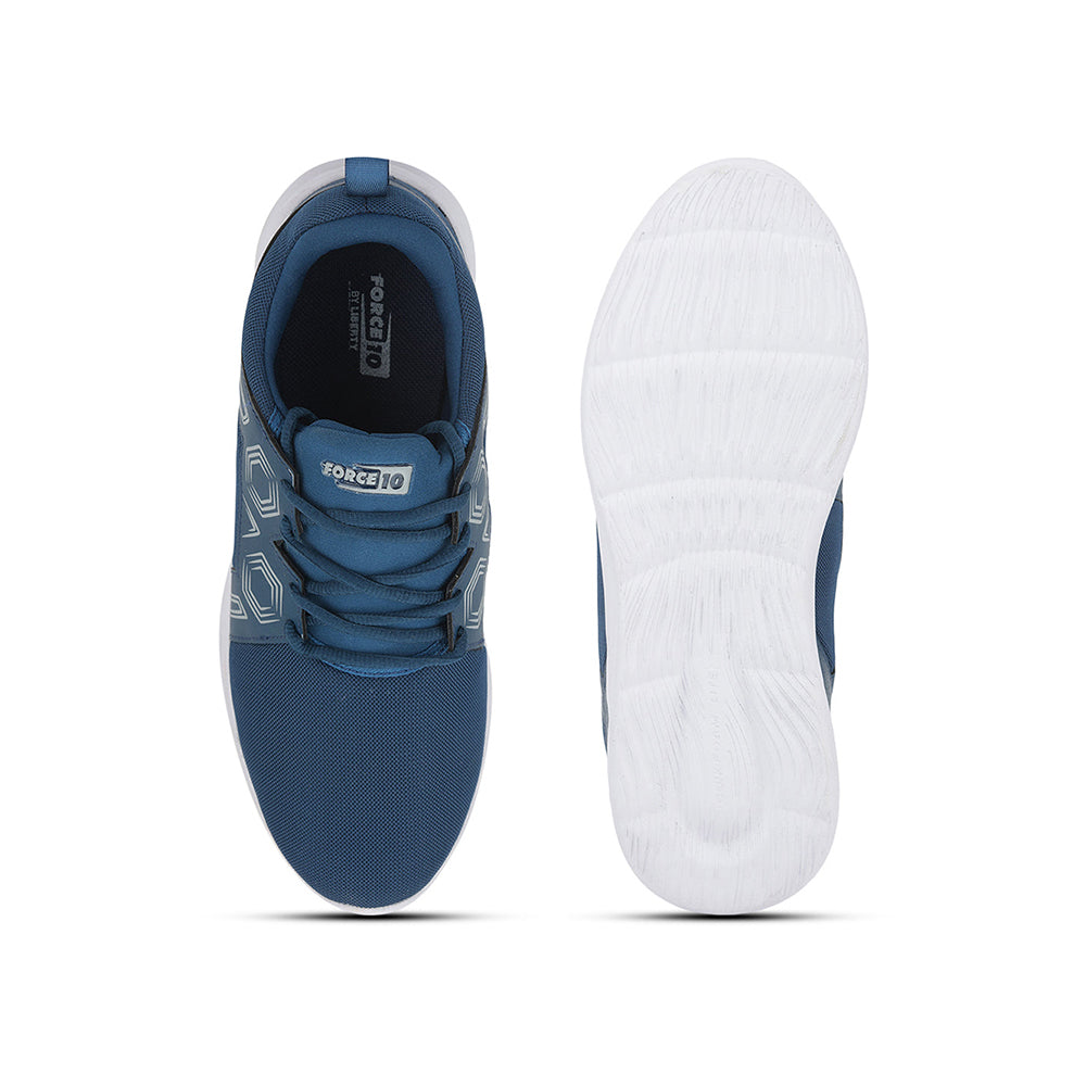 Force 1 Lacing Teal Blue Casual Shoes For Men SAMUEL-E By Liberty