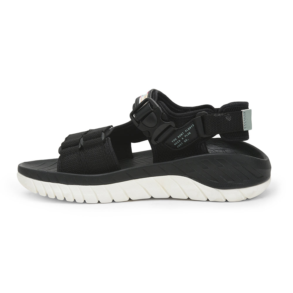 Leap7x Casual Sandal For Men (Black) EVERLAST-1 By Liberty