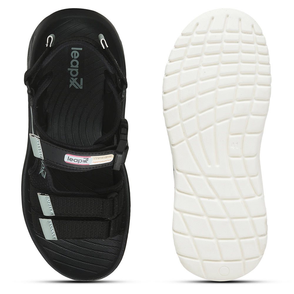 Leap7x Casual Sandal For Men (Black) EVERLAST-1 By Liberty