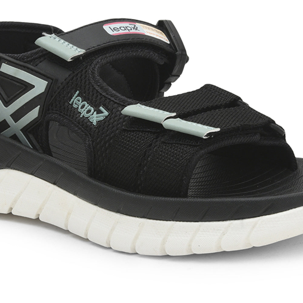 Leap7x Casual Sandal For Men (Black) EVERLAST-1 By Liberty
