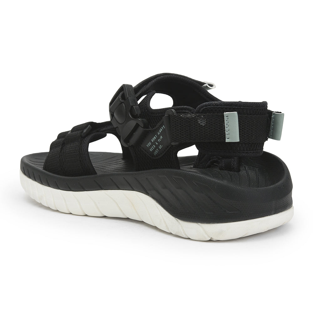 Leap7x Casual Sandal For Men (Black) EVERLAST-1 By Liberty
