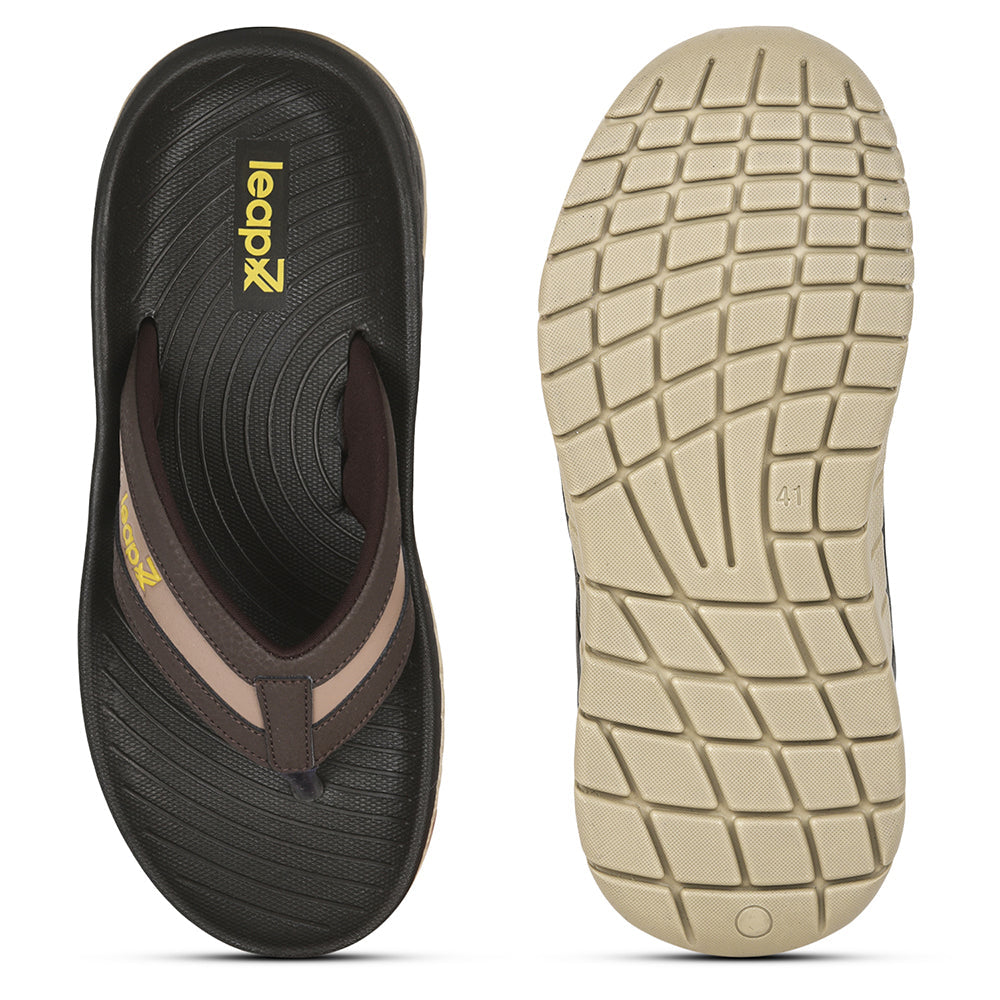 Leap7x By Liberty Men EVERLAST-2 Brown Casual Flip-Flop