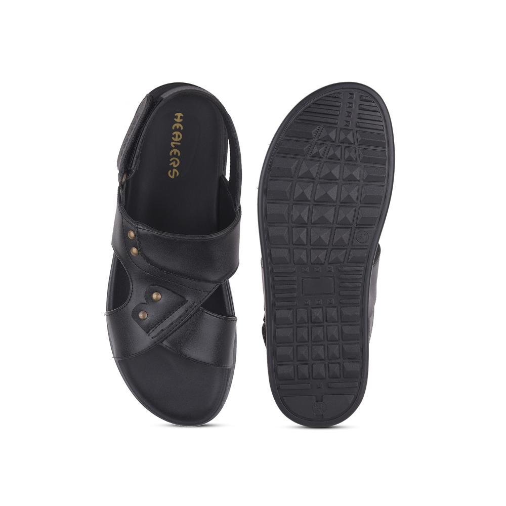 バルバディーン Buy Healers Casual Black Sandal For Men DANVER-E By Liberty
