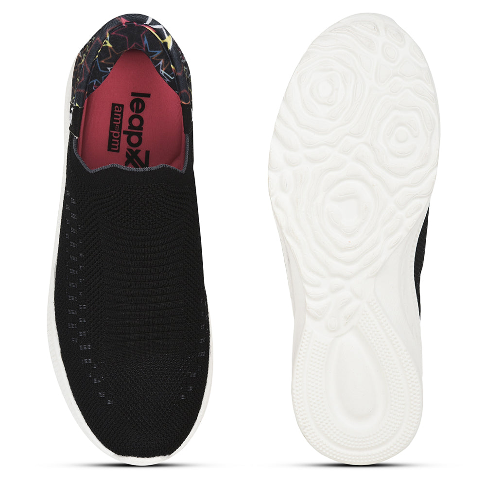 Buy Leap7x Non Lacing Black Casual Slip on Shoes For Women EAZY By