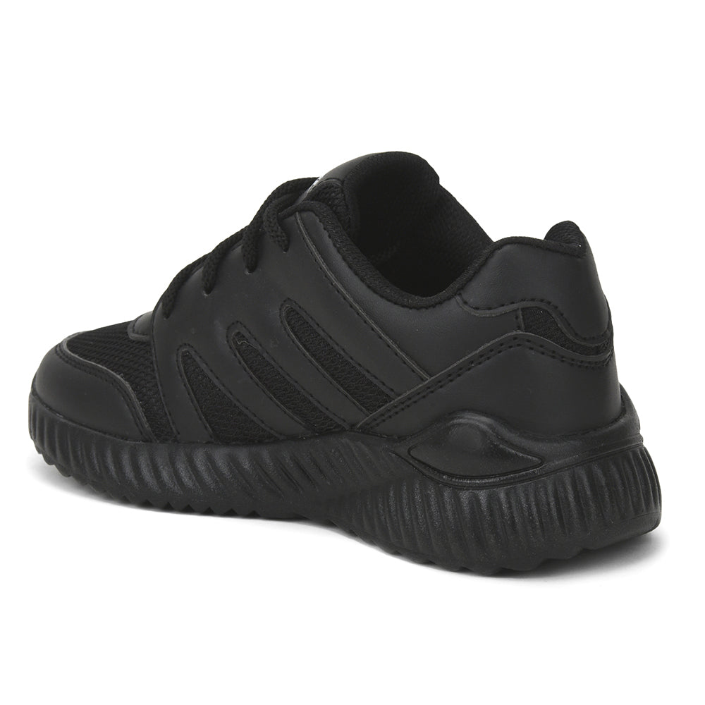 Leap7x By Liberty Kids NITSCHO-1L Black School Lacing Shoes