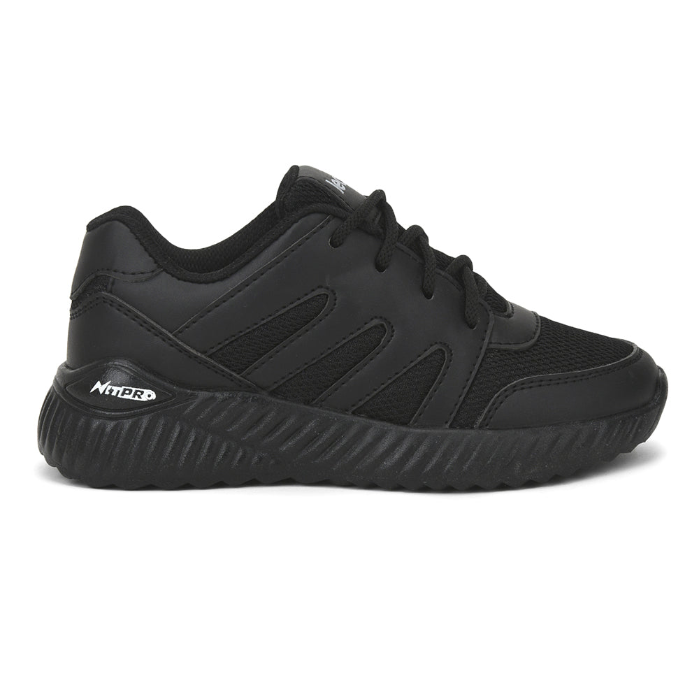 Leap7x By Liberty Kids NITSCHO-1L Black School Lacing Shoes