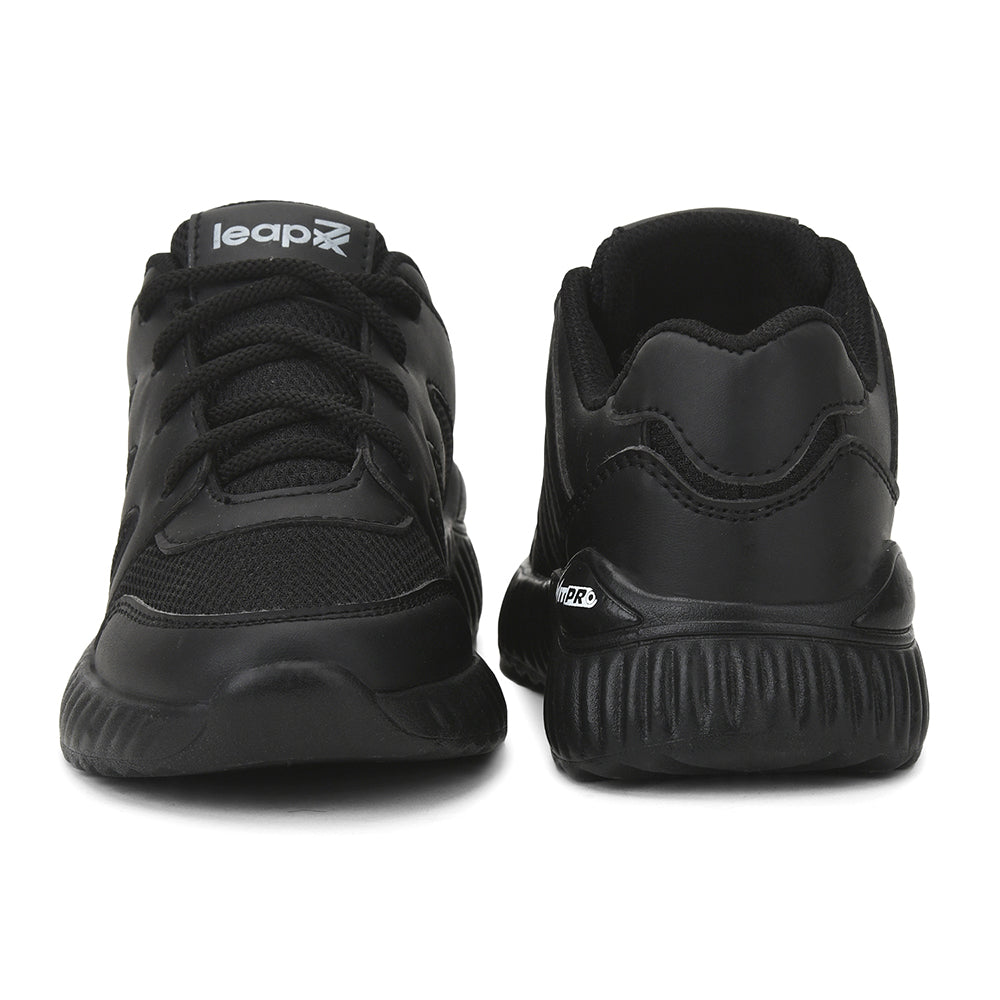 Leap7x By Liberty Kids NITSCHO-1L Black School Lacing Shoes