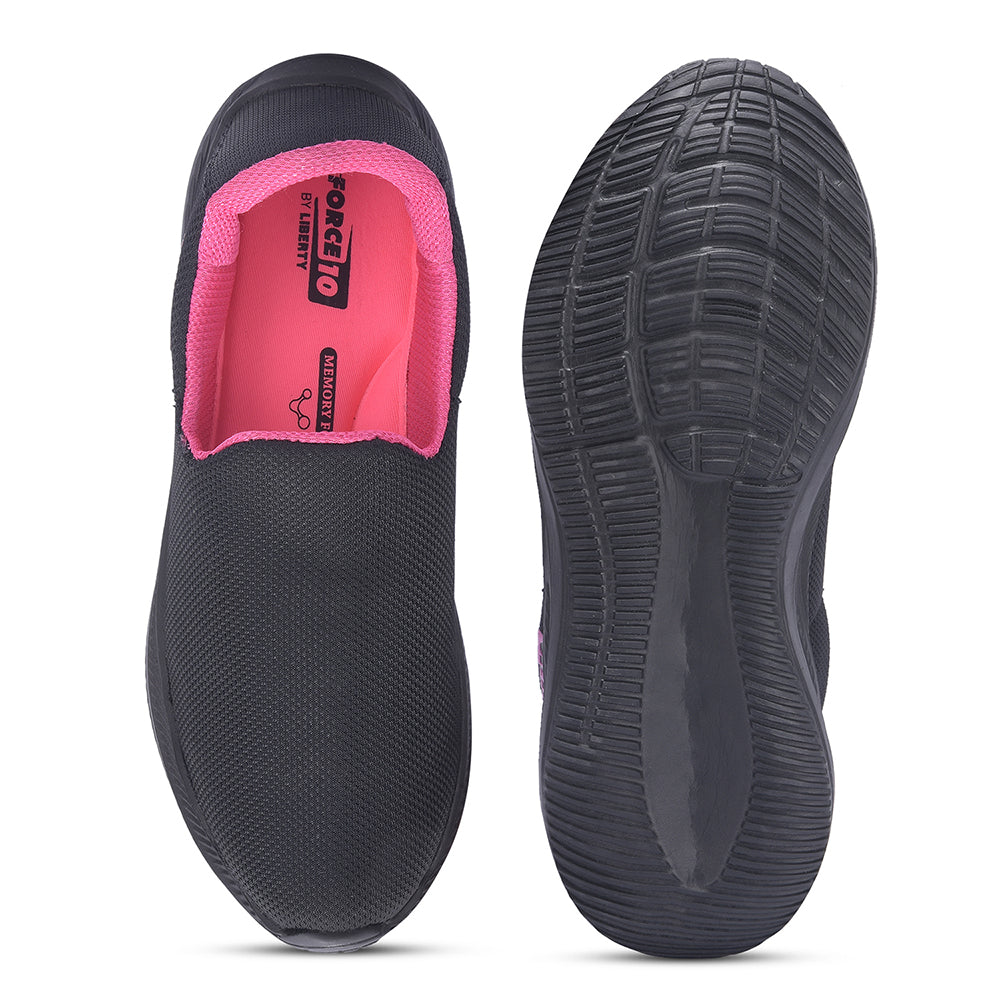 Buy Force 10 Casual Black Non Lacing Shoes For Women ESBELL-2 By Liberty
