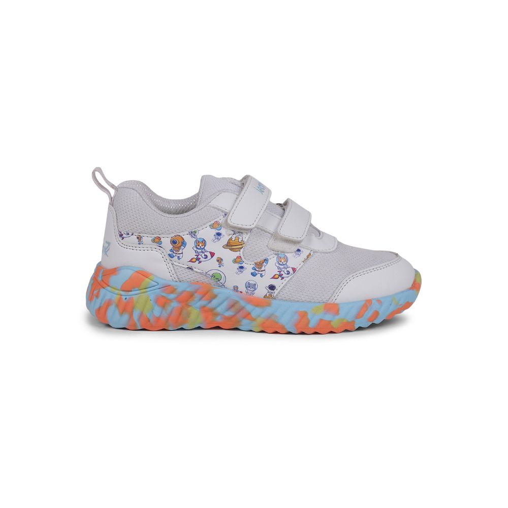 Leap7x By Liberty Kids NITKID-1 White Sports Non Lacing Shoes
