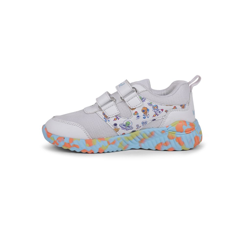 Leap7x By Liberty Kids NITKID-1 White Sports Non Lacing Shoes