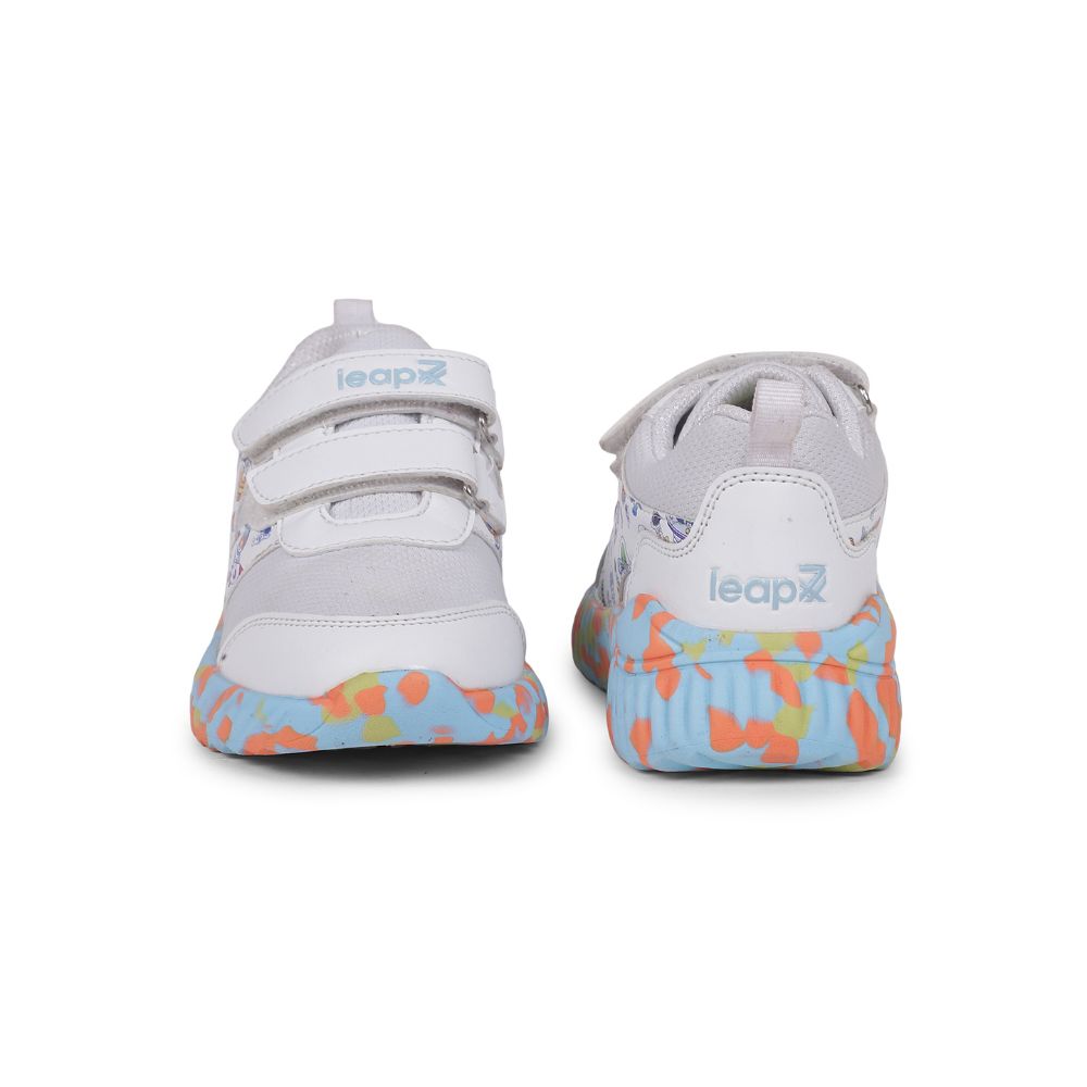 Leap7x By Liberty Kids NITKID-1 White Sports Non Lacing Shoes