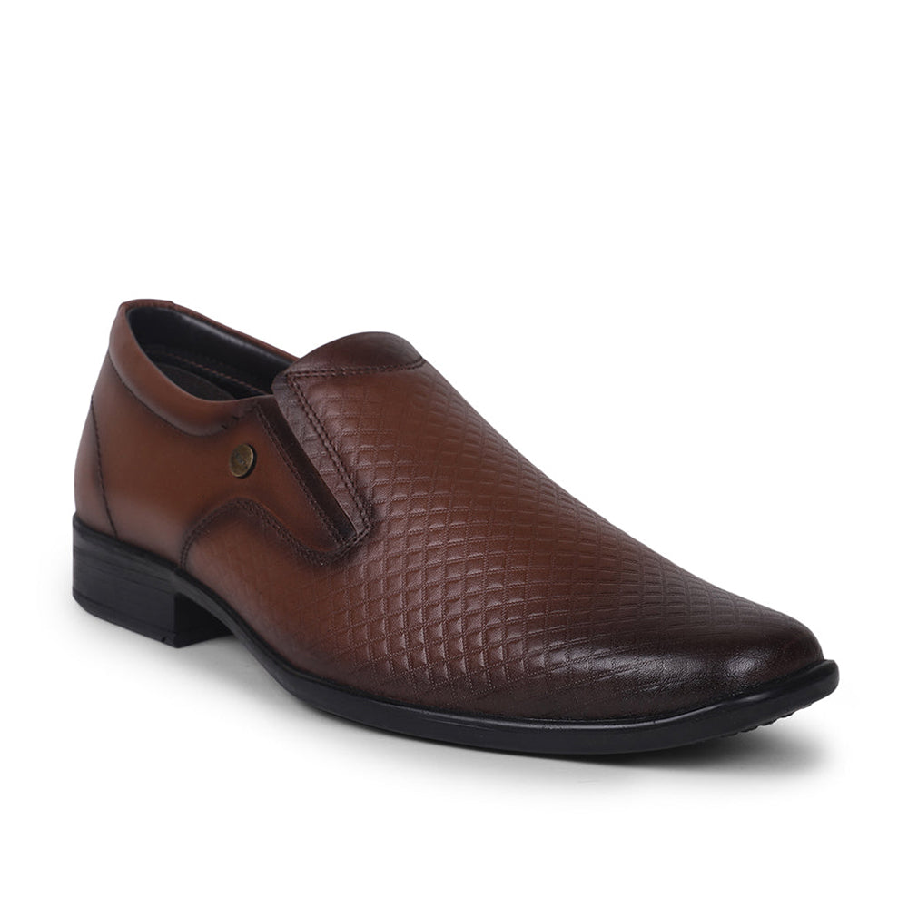 Fortune By Liberty Men LB-28-2E Tan Formal Non Lacing Shoes