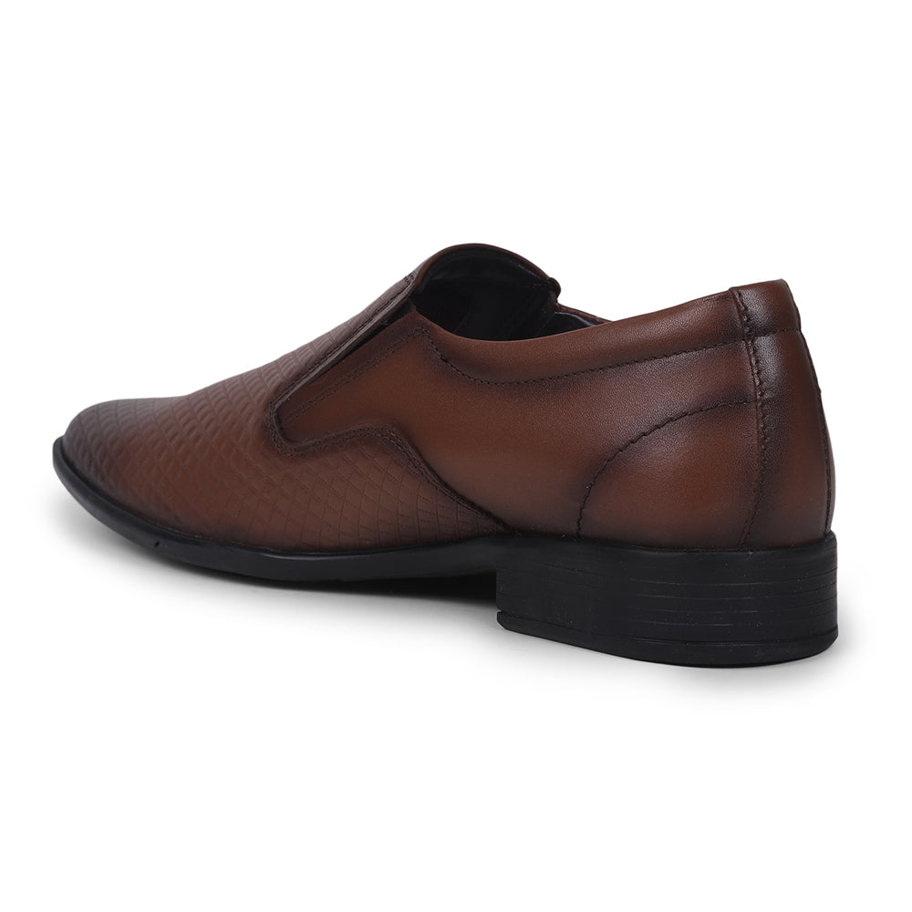 Fortune By Liberty Men LB-28-2E Tan Formal Non Lacing Shoes