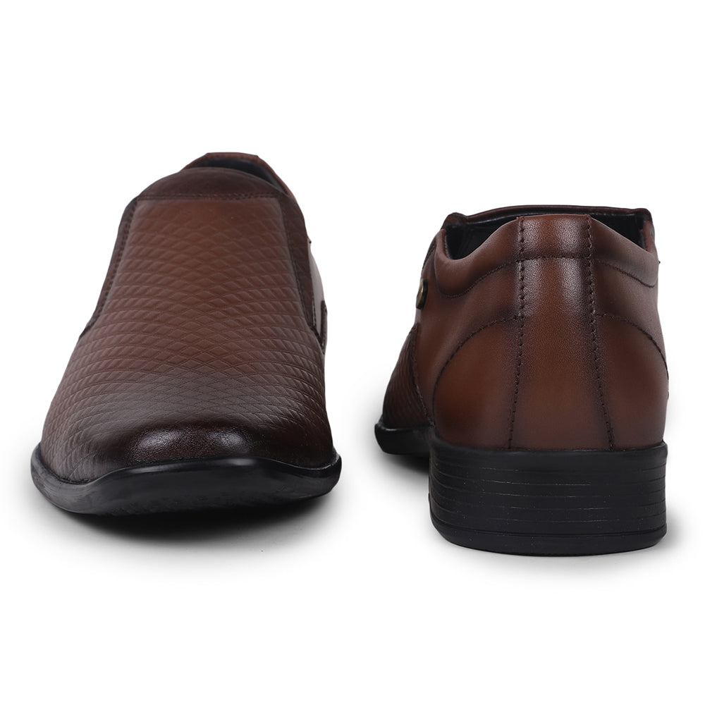 Fortune By Liberty Men LB-28-2E Tan Formal Non Lacing Shoes