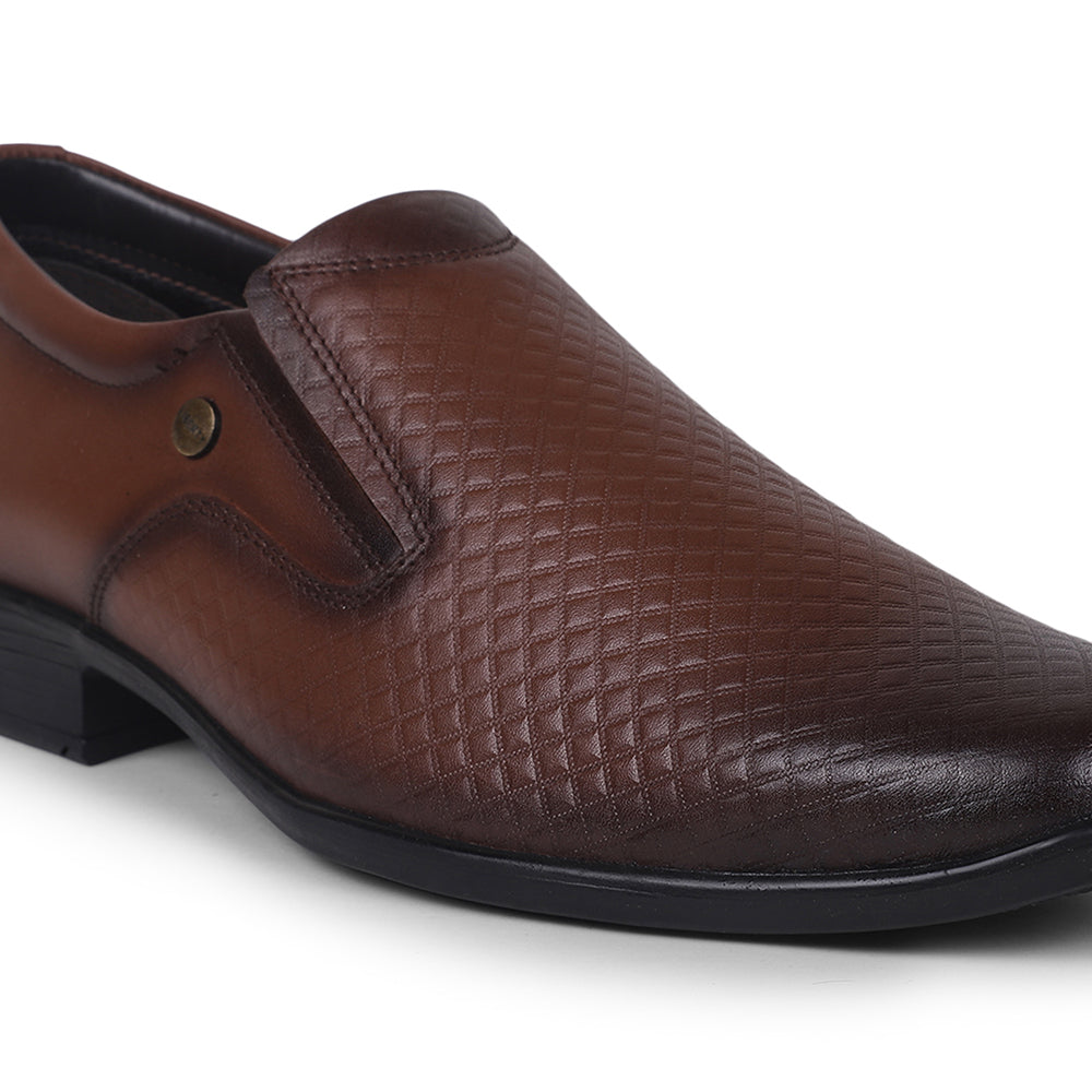 Fortune By Liberty Men LB-28-2E Tan Formal Non Lacing Shoes
