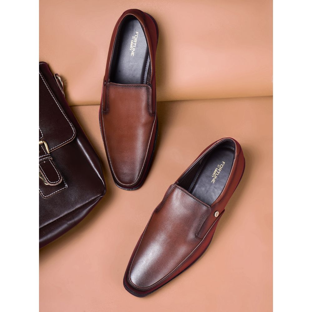 Fortune By Liberty Men LB31-2E Tan Formal Non Lacing Shoes