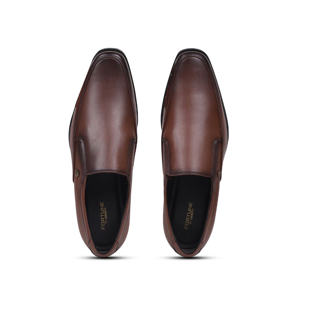 Fortune By Liberty Men LB31-2E Tan Formal Non Lacing Shoes