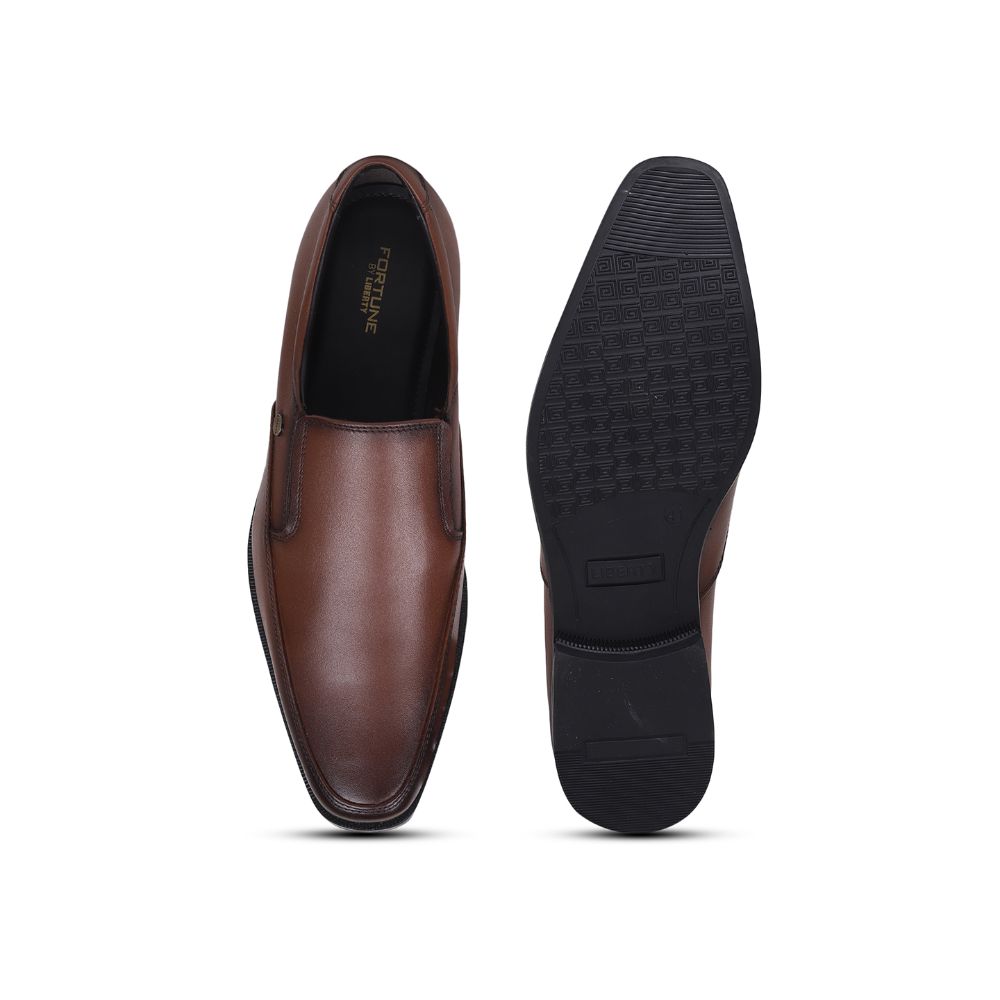 Fortune By Liberty Men LB31-2E Tan Formal Non Lacing Shoes
