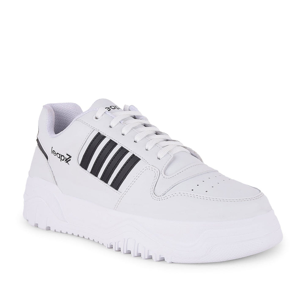 Leap7x Casual White Lacing Sneakers For Men JAXER-1E By Liberty