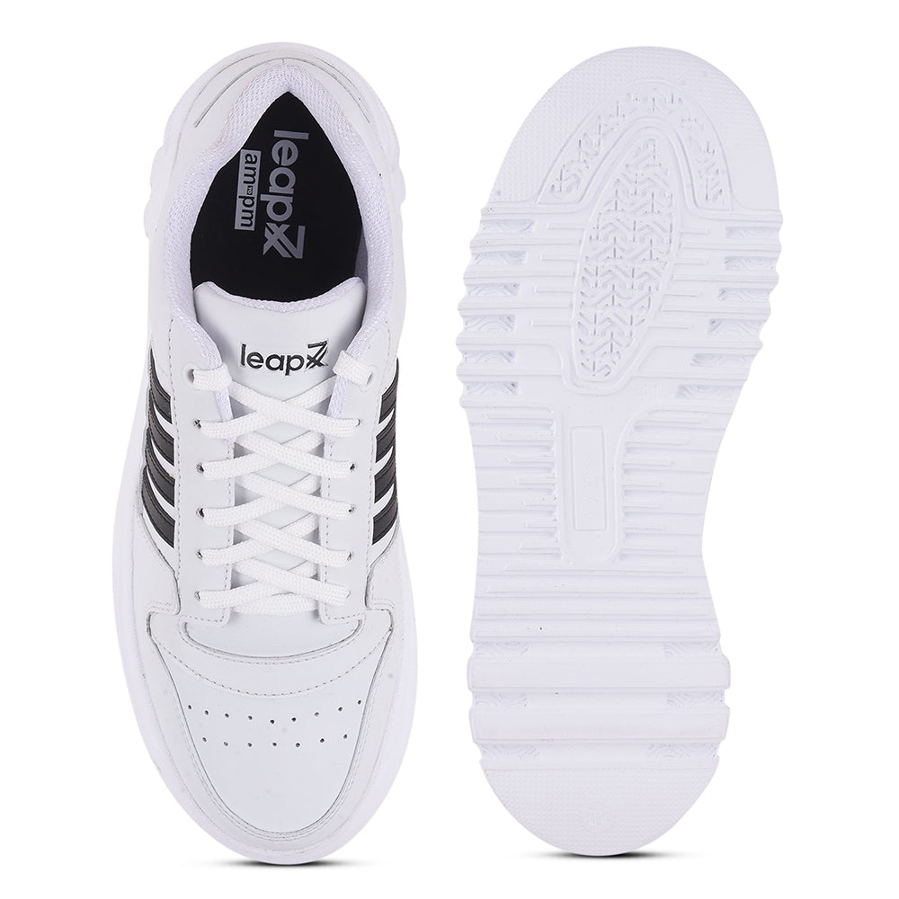 Leap7x Casual White Lacing Sneakers For Men JAXER-1E By Liberty