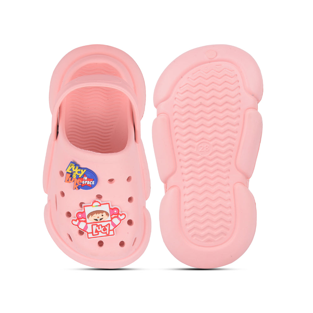 AHA Casual Light Pink Clogs For Kids ZQ-SH-18 By Liberty