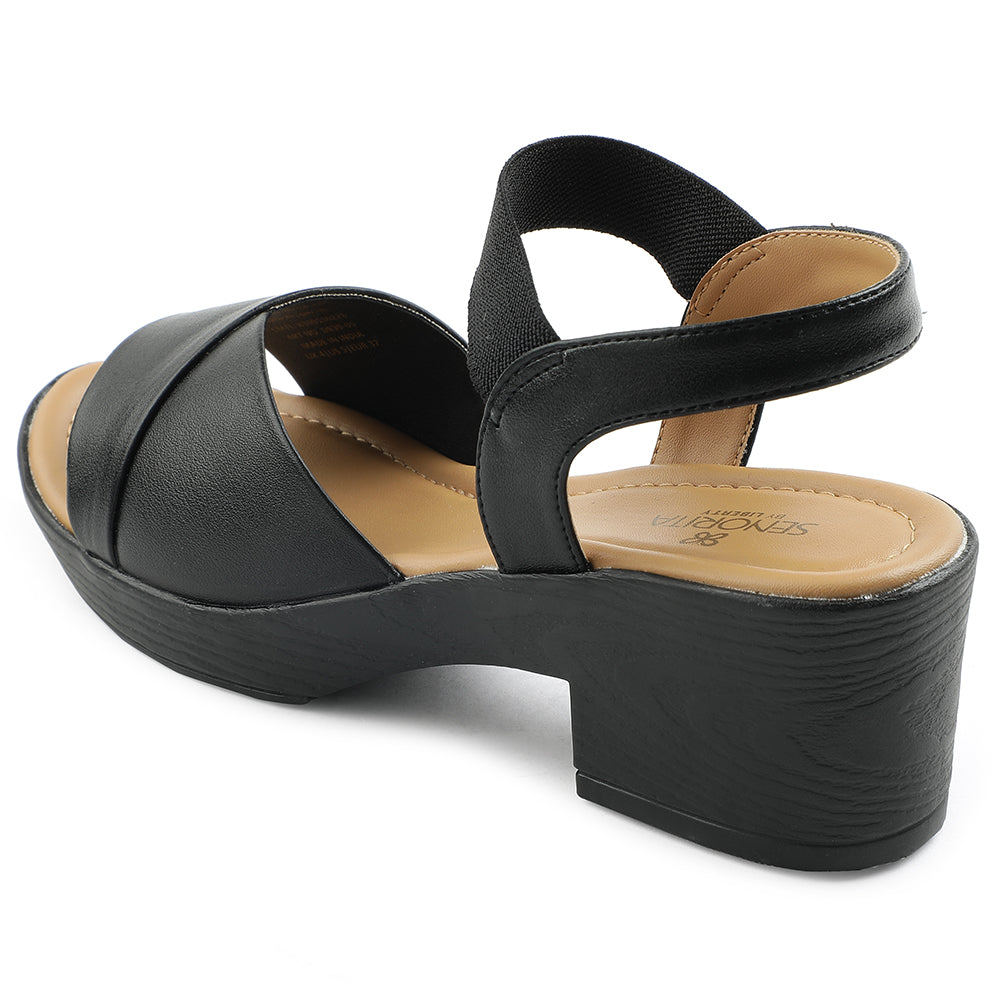 Senorita Black Casual Block Heel Sandal For Women D839-05 
