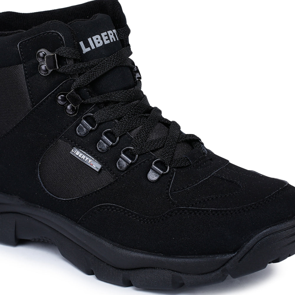 Buy Freedom Lacing Black Safety Shoes For Men EVEREST-4 By Liberty