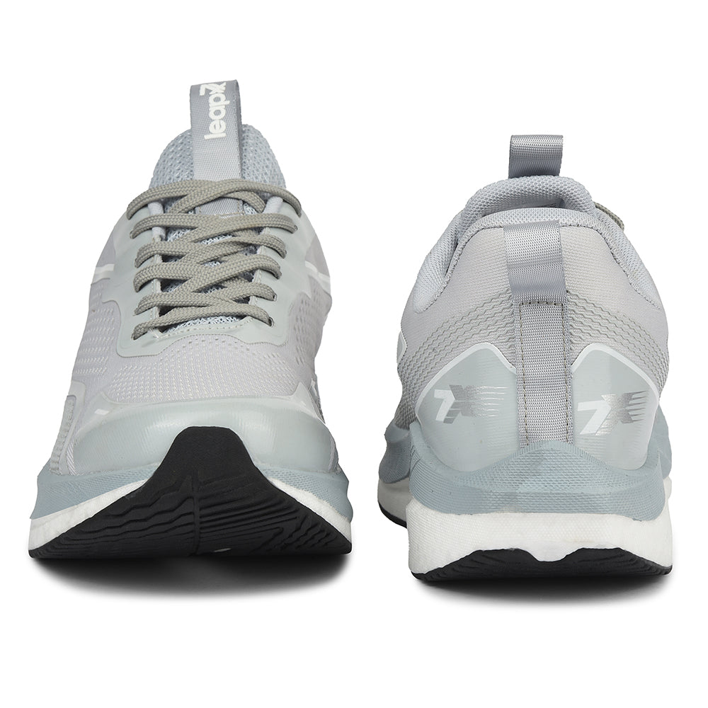 Buy Leap7x Light Grey Sports Lacing Woven Running Shoes
