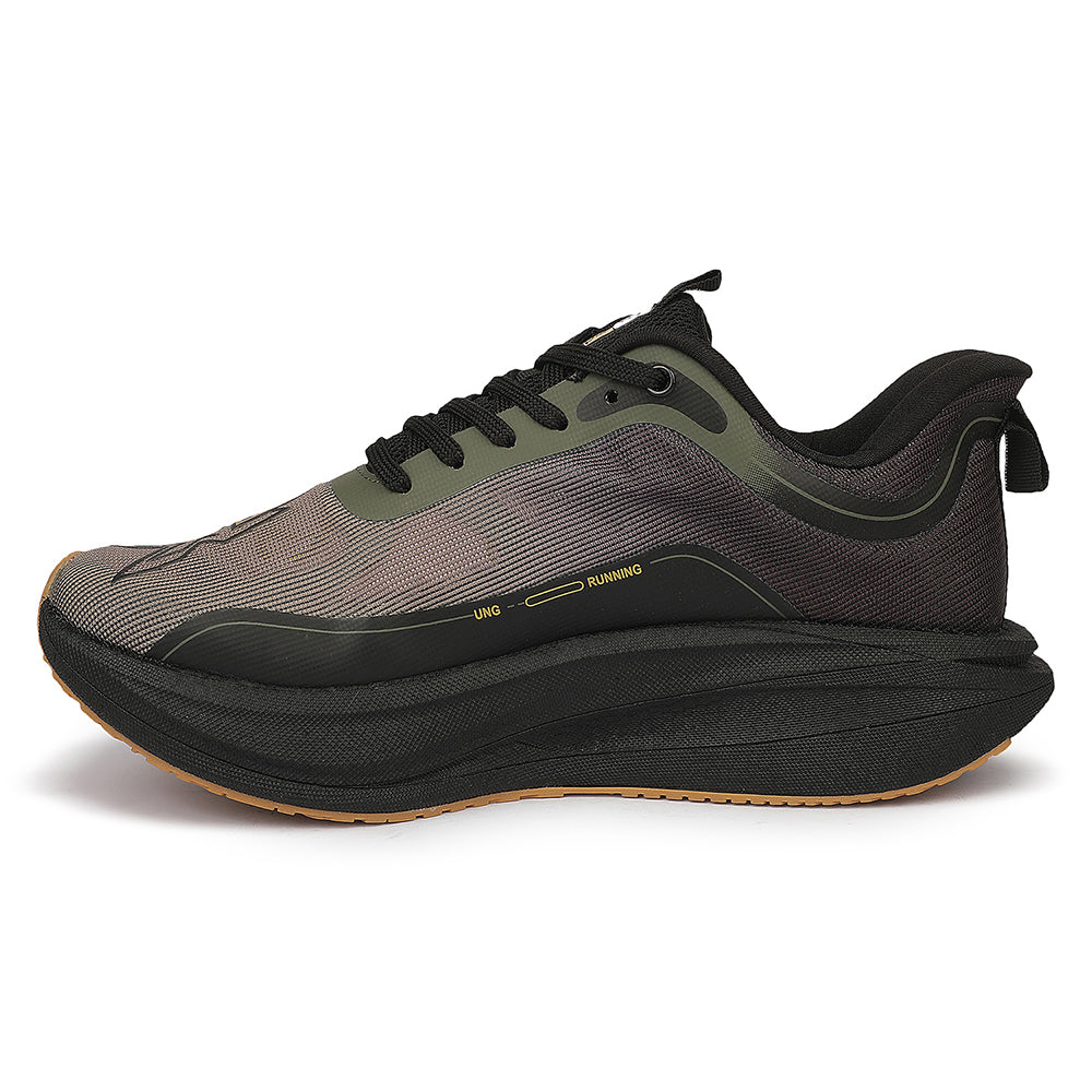 Buy Leap7X ZLP-XM-19 Olive Green Sports Lacing Running Shoes for Men