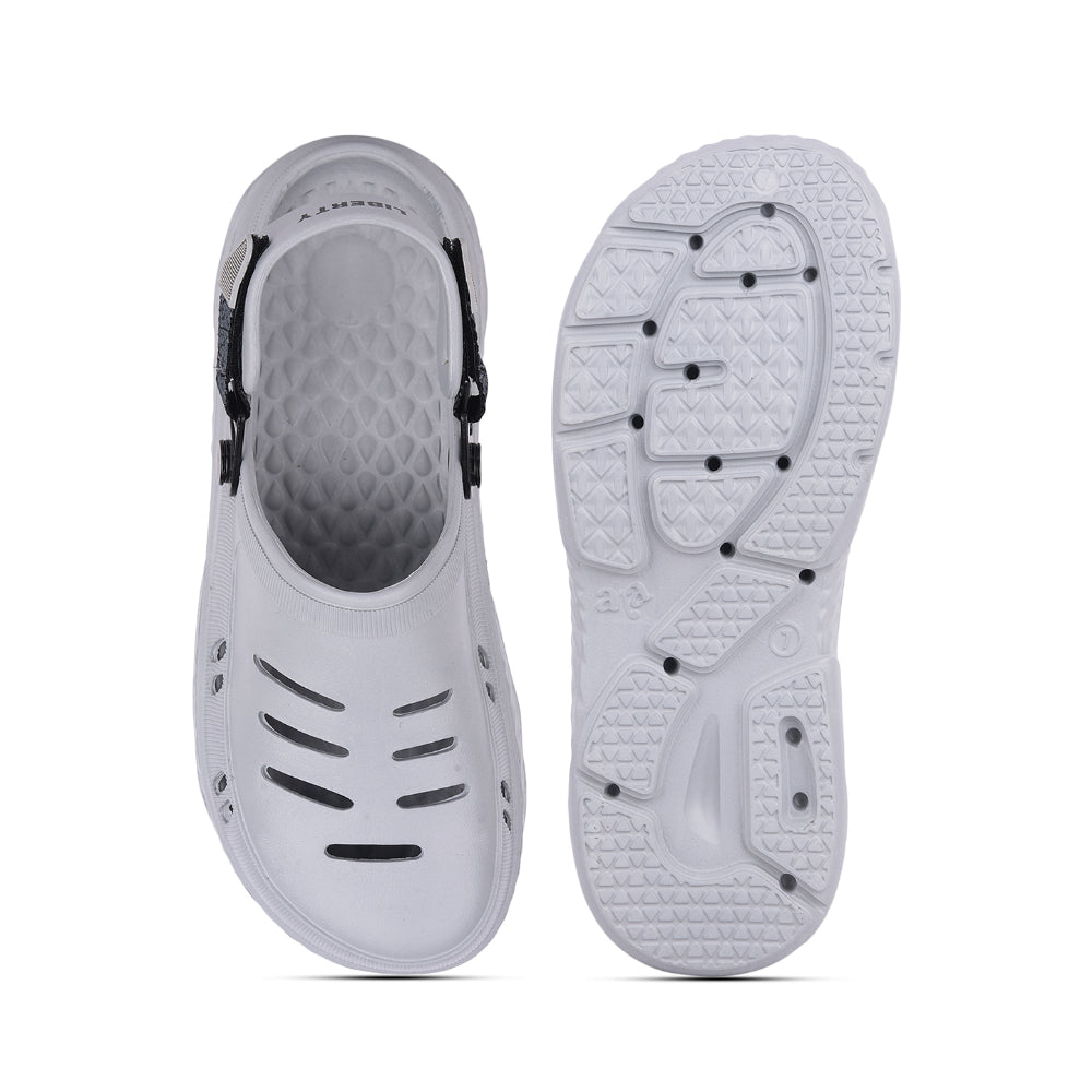 A-HA Casual Light Grey Clogs For Men BEACHRIDE By Liberty