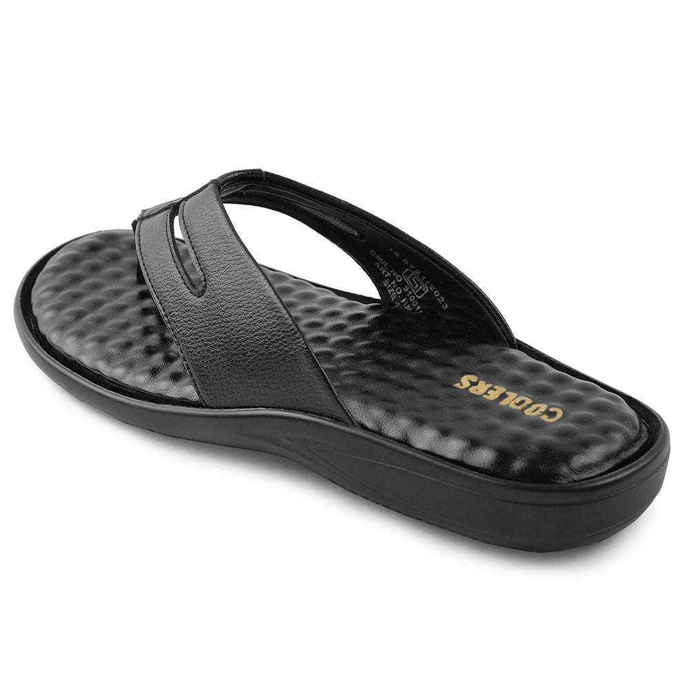 Coolers Black Casual Slipper For Men HML-2E 