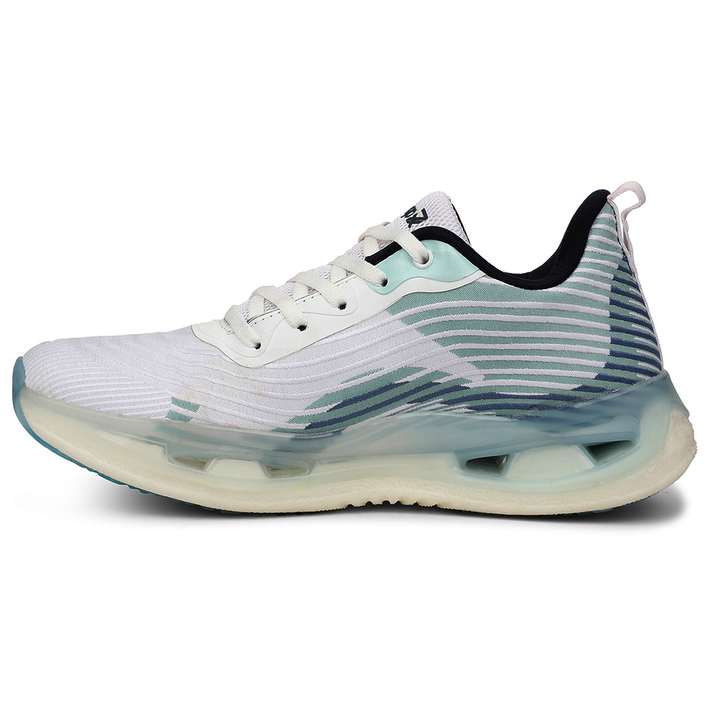 Leap7X RW-09 White Sports Lacing Running Shoes for Men by Liberty